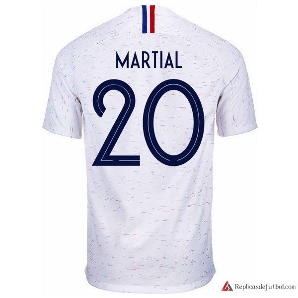 Camiseta Seleccion Francia Segunda equipación Martial 2018 Blanco